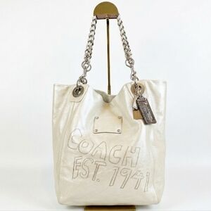 Coach Ultra Rare 2008 Madison Graffiti Tote + Matching 2-Zip Pouch 13064